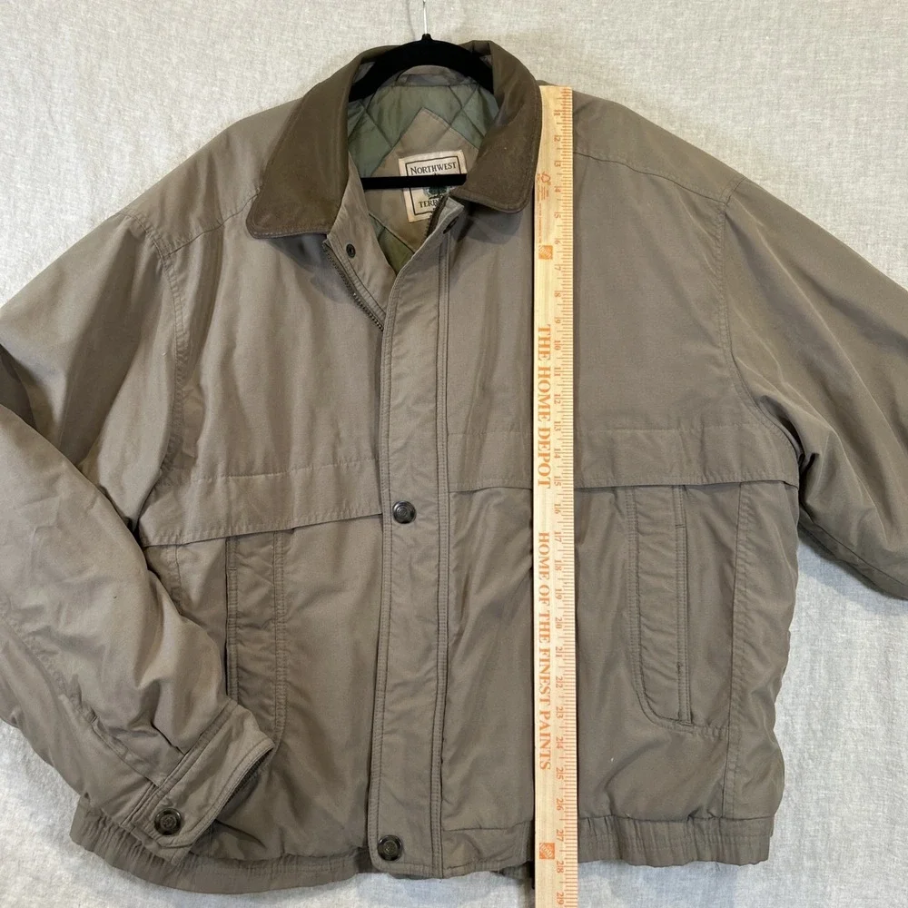 Vintage Northwest Territory Men's Field Jacket Khaki Zip and Snap Down Size XL